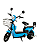 Bicicleta Scooter Elétrica 500w 48V / 20Ah JYK-01 - Azul Claro - Imagem 1