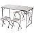 Mesa e Cadeiras Dobráveis para Camping - Branco - Imagem 1