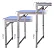 Mesa e Cadeiras Dobráveis para Camping - Azul - Imagem 4