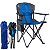 Cadeira Dobrável com Tubo de 18 mm em Ferro e Tecido Oxford 55×96×91 cm - Azul/Preto - Imagem 1