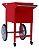 Carrinho para máquina de pipoca Et-Pop6c - Estilo Retrô Vermelho - Imagem 5