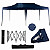Gazebo Sanfonado B30 com Estrutura em Aço e Tecido Sintético Impermeável Azul Escuro 3x6m - Imagem 1