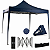 Gazebo Sanfonado C30 com Estrutura em Aço e Tecido Sintético Impermeável Azul Escuro 3x3m - Imagem 1