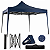 Gazebo Sanfonado B30 com Estrutura em Aço e Tecido Sintético Impermeável Azul Escuro 3x3m - Imagem 1