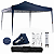 Gazebo Sanfonado K30 com Estrutura em Aço e Tecido Sintético Impermeável Azul Escuro 3x3m - Imagem 1