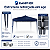 Gazebo Sanfonado K25 com Estrutura em Aço e Tecido Sintético Impermeável Azul Escuro - 3x3m - Imagem 2