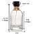 FRASCO DE VIDRO PERFUME FORTUNA TAMPA PRETA 100ML - Imagem 1