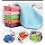 TOALHA MÁGICA ESCAMA DE PEIXE 60x40 KIT 05 un - Imagem 3