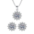Conjunto Dianne Classic White em Prata 925 Cravejado - Imagem 1