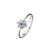 Anel Solitário Dianne Lady em Prata 925 com Zircônia 6mm - Imagem 1