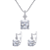 Conjunto Dianne Archer em Prata 925 com Zircônia Retangular - Imagem 1