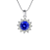 Colar Dianne Classic Blue em Prata 925 Cravejado - Imagem 1