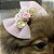 Laço Rosa com Rendinha e Dourado para Pets - Imagem 2