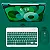Teclado Sem Fio Bluetooth Recarregável Com Mouse - VERDE ESC - Imagem 3
