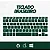 Teclado Sem Fio Bluetooth Recarregável Com Mouse - VERDE ESC - Imagem 7