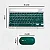 Teclado Sem Fio Bluetooth Recarregável Com Mouse - VERDE ESC - Imagem 8