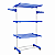 Varal Torre 3 Andares Inox Retrátil Compacto (AZUL) - Imagem 1
