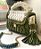 Bolsa de Crochê Elegante em Verde e Branco - Imagem 1