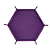 CAMPO HEXAGONAL PARA JOGAR DADOS DE RPG COR - ROXO - Imagem 1