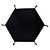 CAMPO HEXAGONAL PARA JOGAR DADOS DE RPG COR - PRETO - Imagem 1