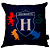 ALMOFADA FIBRA VELUDO 40X40CM HARRY POTTER CASAS - Imagem 1