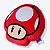 ALMOFADA FORMATO  UP MUSHROOM VERMELHA - SUPER MARIO - OFICIAL - Imagem 3