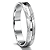 Aliança de Namoro Prata 950 Masculina 4,0mm Unidade | ALI203 - Imagem 1