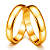 Par de Alianças Ouro 18k Meia Cana 3mm | ALI16OA - Imagem 2