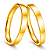 Par de Alianças Ouro 12k Quadrada 2,4mm | ALI5-248OA - Imagem 2
