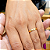 Par de Alianças Ouro 6k Meia Cana 3,5mm | ALI6-17OA - Imagem 4