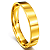Par de Alianças Ouro 6k Quadrada 3,8mm | ALI6-251OA - Imagem 1