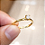 Anel Solitário Ouro 12K com Zircônia Love Noivado | AS02 - Imagem 7