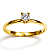 Anel Solitário Ouro 12K com Zircônia Love Noivado | AS02 - Imagem 3