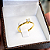 Anel Solitário Ouro 12K com Zircônia Love Noivado | AS02 - Imagem 8