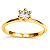 Anel Solitário Ouro 12K com Zircônia Romance Noivado | AS05 - Imagem 2