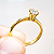 Anel Solitário Ouro 12K com Zircônia Romance Noivado | AS05 - Imagem 3
