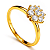 Anel Solitário Ouro 12K com Zircônia Flower Noivado | AS15 - Imagem 1