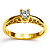 Anel Solitário Ouro 12K com Zircônia Elegance Noivado | AS44 - Imagem 2