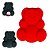 Forma De Silicone Urso Para Bolo Gelatina Doces 300ml Vermelho - Imagem 4