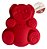 Forma De Silicone Urso Para Bolo Gelatina Doces 300ml Vermelho - Imagem 1