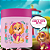 Pote Porta Lanche Infantil Patrulha Canina 550ml Escolar Rosa Skye - Imagem 5