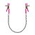 Grampos em Metal para Mamilo com Corrente - Rosa - Imagem 1