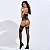 Body Sensual Preto Rendado Estilo Cinta-Liga e Meia Calça 7/8 Arrastão - Eva I - Imagem 3