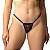 Calcinha Fio Dental Preta com renda e lacinhos Graciosa - Yaffa Lingerie - Imagem 4