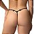 Calcinha Fio Dental Preta com renda e lacinhos Graciosa - Yaffa Lingerie - Imagem 2