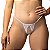 Calcinha Fio Dental Branca com renda e fenda Trepadeira - Yaffa Lingerie - Imagem 2