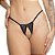 Calcinha Fio Dental Preta com renda e fenda Trepadeira - Yaffa Lingerie - Imagem 1
