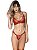 Conjunto Lingerie Meia Taça Sutiã Com Aro e Alças Reguláveis Calcinha Biquin - Imagem 1