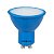 Lâmpada Superled GU10 4W Bivolt 33º Azul IP66. - Imagem 2