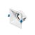 Plafon de embutir Square recuado quadrado PAR20 máximo 20W 11,6X11,6X7CM alumínio branco. - Imagem 1